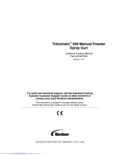 Nordson Tribomatic 500 Product Manual