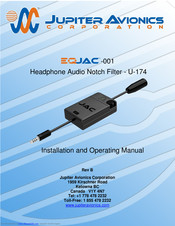 Jupiter Avionics eqJAC-001 Installation And Operating Manual