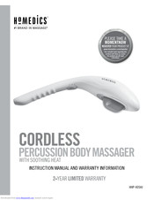 HoMedics HHP-405HJ Instruction Manual And  Warranty Information