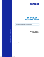 Samsung 5G CPE Installation Manual