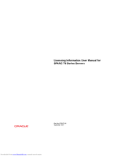 Oracle SPARC T8 Series Licensing Information User Manual