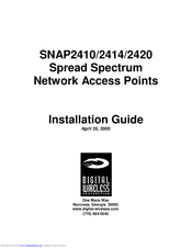 Digital wireless SNAP2410 series Installation Manual