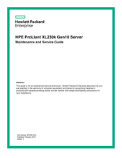 HPE ProLiant XL230k Gen10 Maintenance And Service Manual