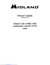 MIDLAND G-220 Owner's Manual