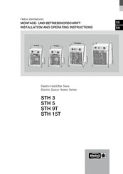 Helios Electric Space Heater Series Installation And Operating Instructions Manual