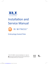 Research Instruments WITNESS Installation And Service Manual
