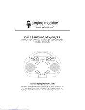 The Singing Machine ISM398PP Instruction Manual