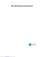 CIG WF-180 User Manual