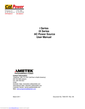 Ametek 5001iX-400 User Manual