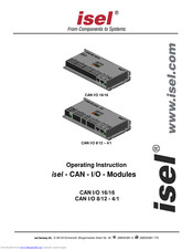 Isel CAN-IO-8/12- 4/1 Operating	 Instruction