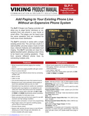 Viking Electronics SLP-1 Installation And Application Manual