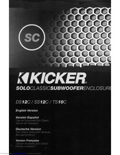 Kicker Solo Classic SS12C Manual