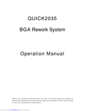 Quick QUICK2035 Operation Manual