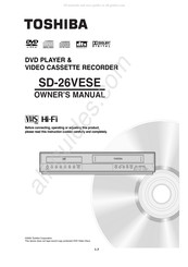 Toshiba SD-26VESE Owner's Manual