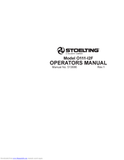 Stoelting O111-I2F Operator's Manual