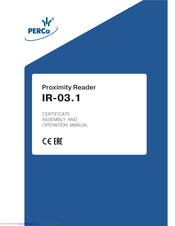 PERCo IR-03.1 Assembly And Operation Manual