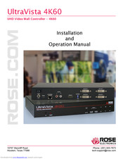 Rose electronics VWL-T222-4K-DVX Installation And Operation Manual