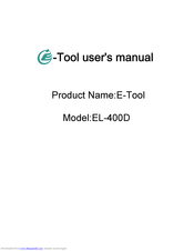 E-Tool EL-400D User Manual