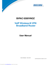 Billion BiPAC 6300VNOZ User Manual