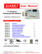 Sixnet VT-MODEM-5 User Manual