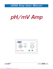 edaq e-corder pH/mV Amp User Manual