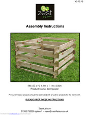 Zest 4 Leisure Composter Assembly Instructions