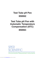 Sper scientific 850062 Manual