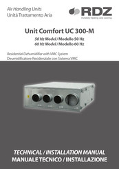 RDZ Unit Comfort  UC 300-M Technical Installation Manual