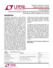 Linear Technology DEMO CIRCUIT 1672A Quick Start Manual