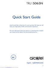 Alcatel TRU 5065N Quick Start Manual