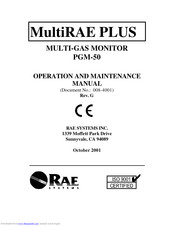 Rae MultiRAE PLUS PGM-50 Operation And Maintenance Manual