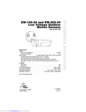 Watt Stopper EW-205-24 Installation Instructions Manual