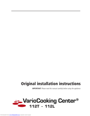Frima VarioCooking Center VCC112T Original Installation Instructions