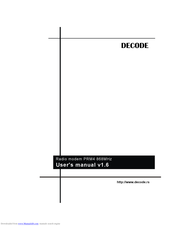 DECODE PRM4 User Manual