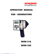 Schloder SESD 230 Operation Manual