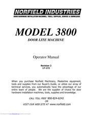 Norfield 3800 Operator's Manual