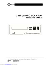 Protec Cirrus Pro Locator Operating Manual