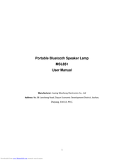 Jiaxing Meisheng Electronics MSL851 User Manual