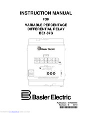 Basler BE1-87G Instruction Manual