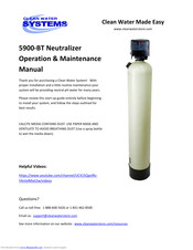 Clean Water Systems 5900-BT Neutralizer Operation & Maintenance Manual