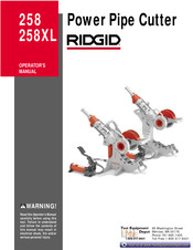 RIDGID 258XL Operator's Manual