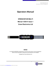 Crane Electronics Wrenchstar Multi Operator's Manual