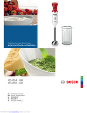 Bosch MSM64120GB Manuals | ManualsLib
