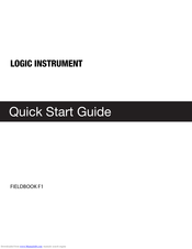 Logic Instrument FIELDBOOK F1 Quick Start Manual