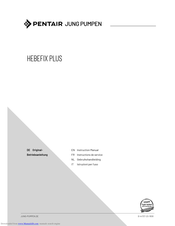 Pentair Jung Pumpen JP48428 Instruction Manual