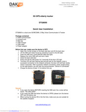 DAKtel DTG8000 Quick User Installation