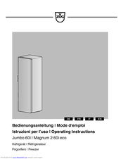 V-ZUG Magnum 2 60i eco Operating Instructions Manual