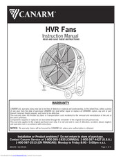 Canarm HVR Instruction Manual