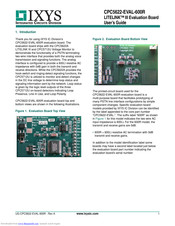 IXYS CPC5622-EVAL-600R User Manual