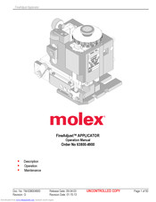 Molex FineAdjust APPLICATOR Operation Manual